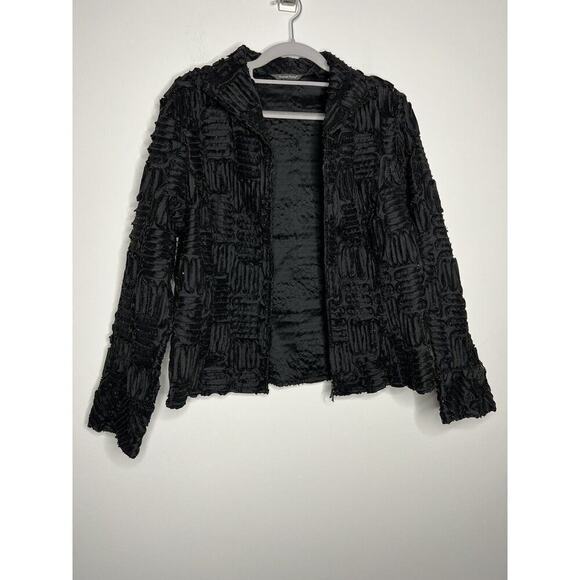 Samuel Dong Jacket Womens Large Embroidered 3D Design Art-to-Wear Full Zip - Picture 7 of 12